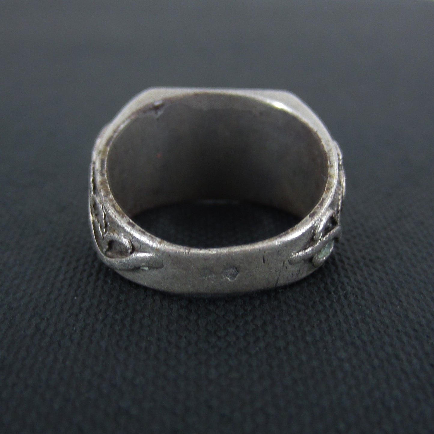 SOLD-Art Deco French Signet Ring Sterling c. 1920