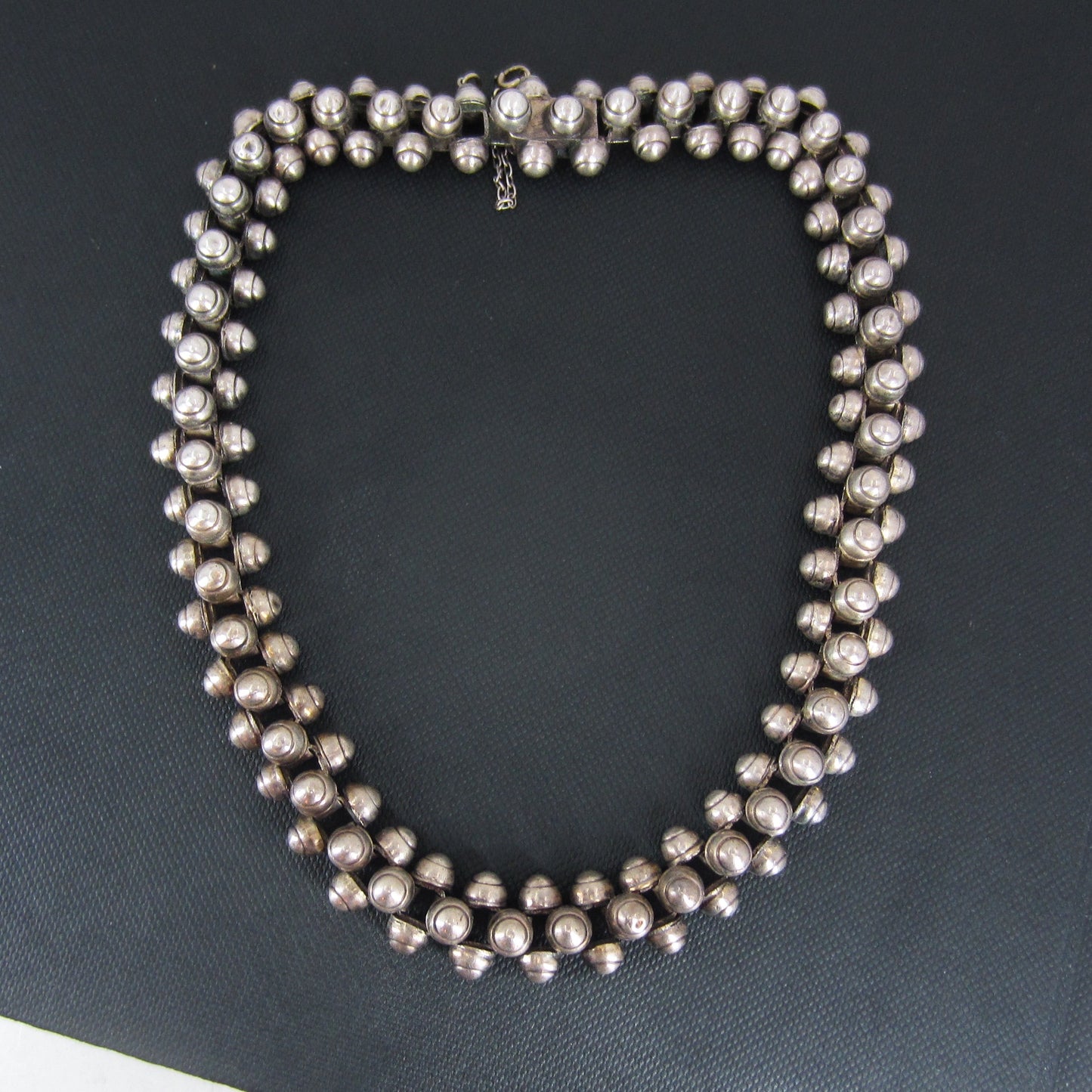 MidCentury Spratling Caviar Necklace Sterling c. 1940