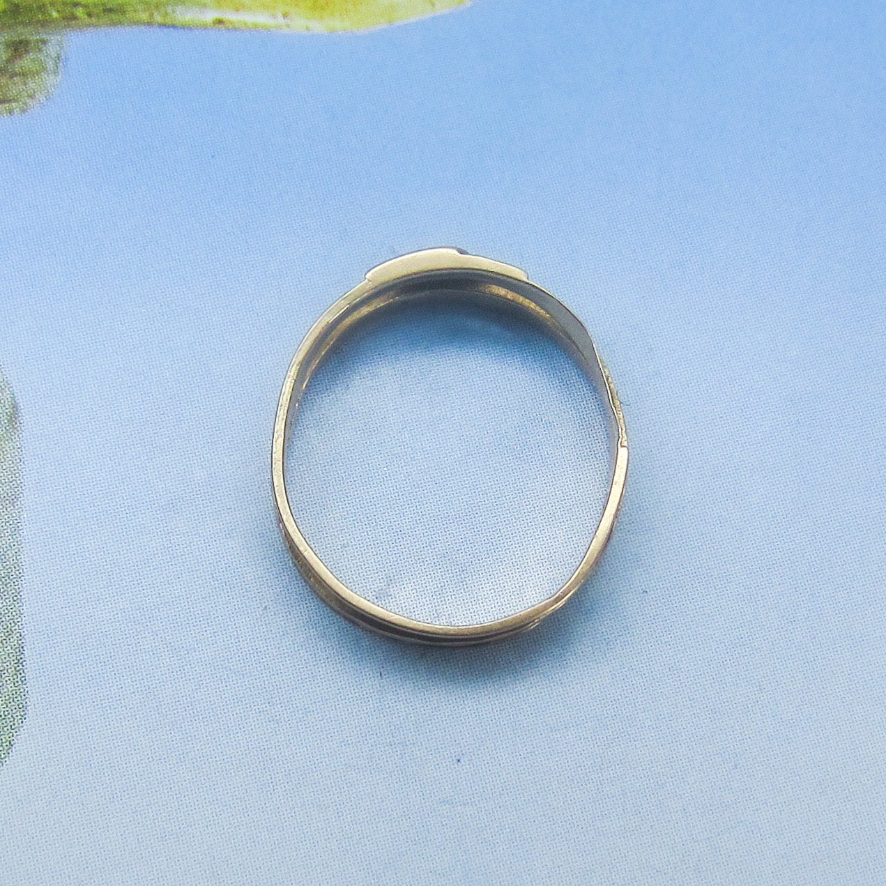 Georgian Double Band Ring 18k dated 1832, size 5