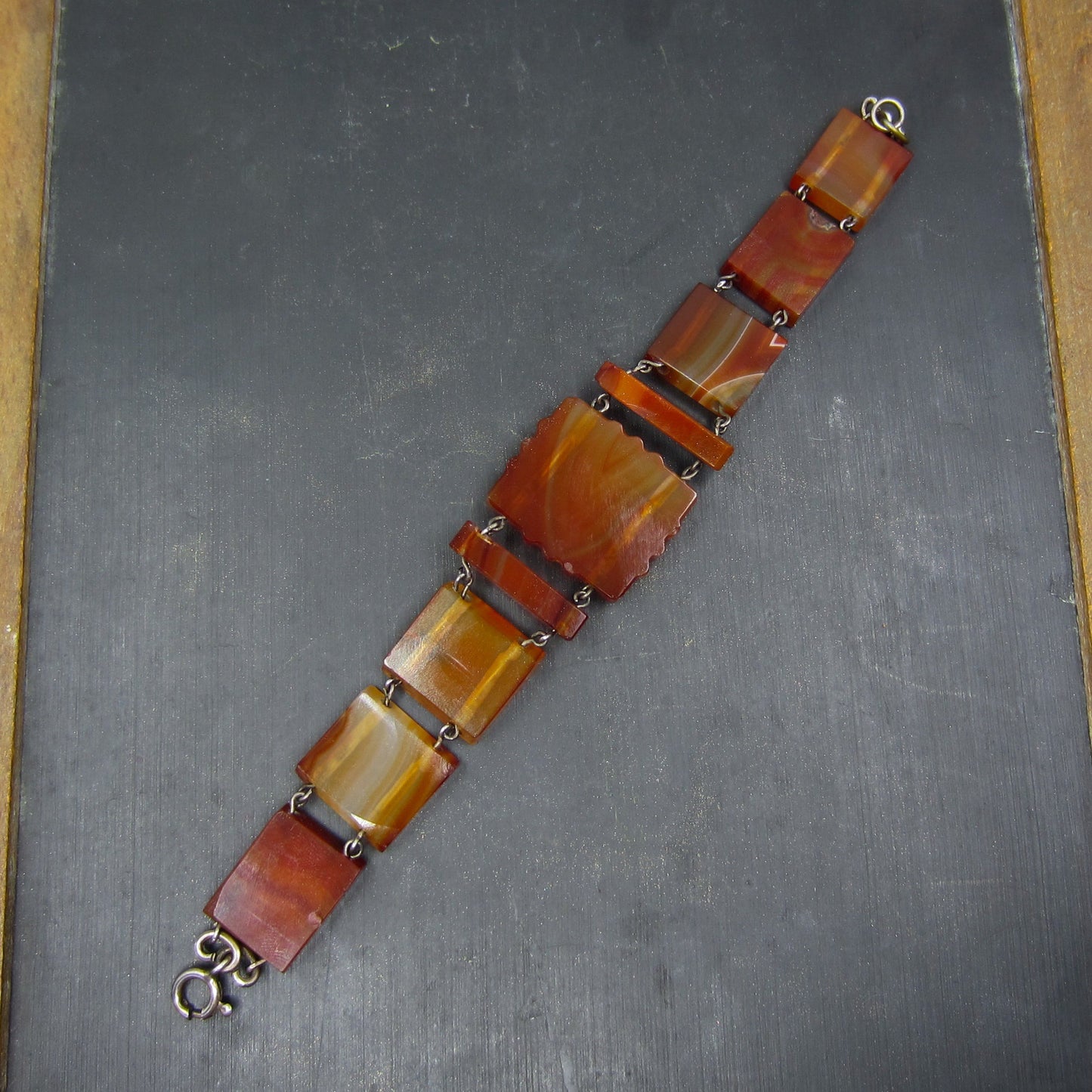 Victorian Scottish Carnelian Bracelet Sterling c. 1880