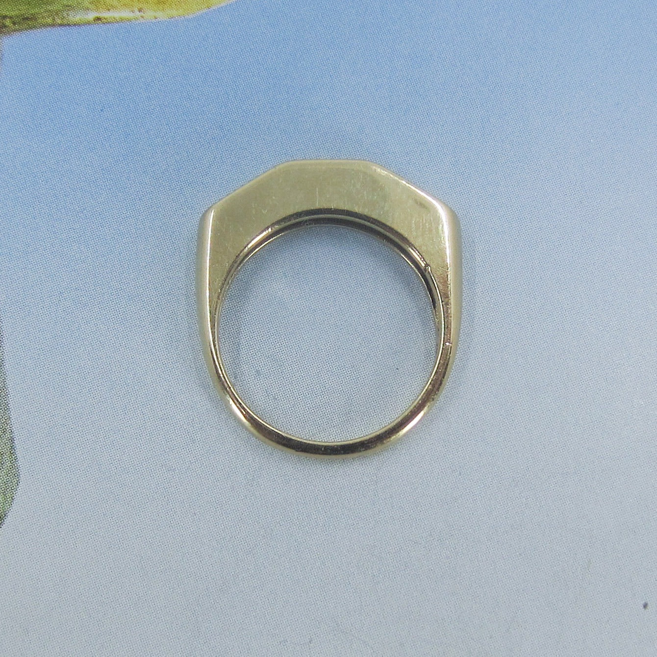 SOLD--Vintage Angled Channel Set Diamond Band 14k c. 1970