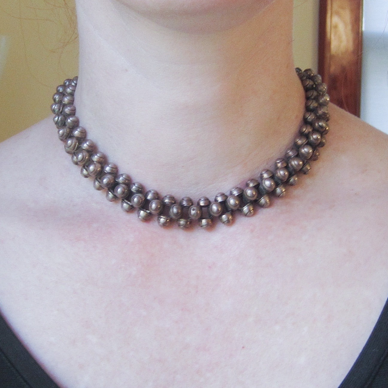 MidCentury Spratling Caviar Necklace Sterling c. 1940