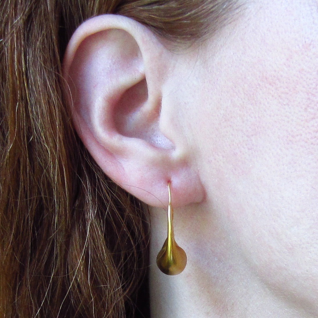 SOLD—Vintage MMA Golden Hoop Earrings 14k, c. 1990