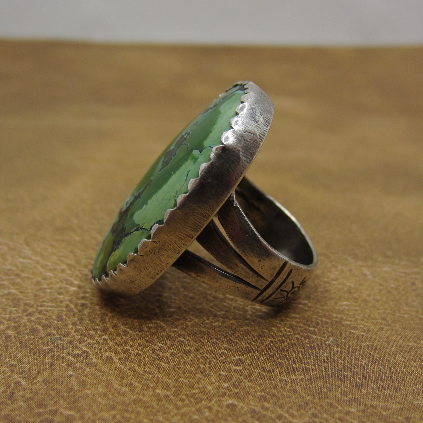 Incredible Huge Turquoise Ring Sterling, John Renner c. 1980