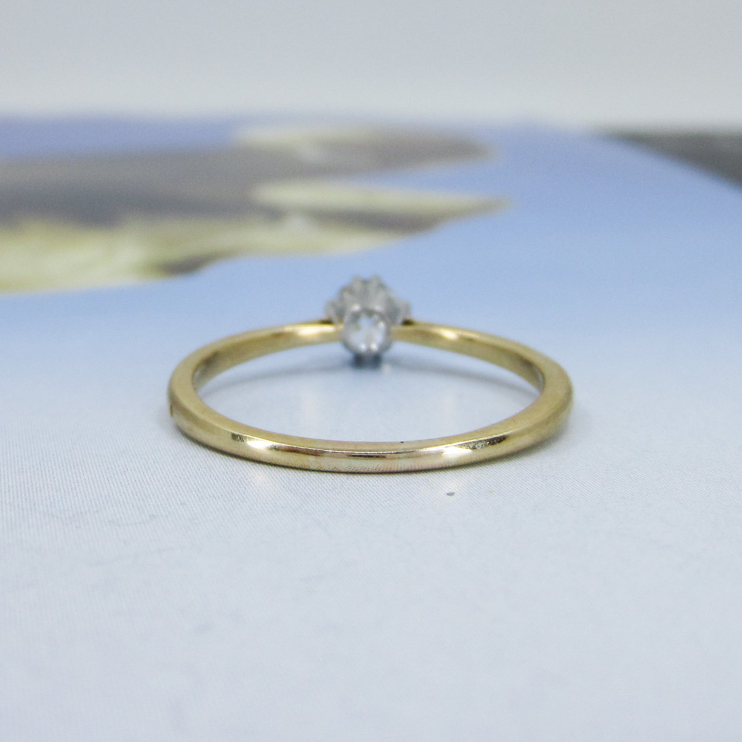 SOLD--Edwardian Old European .53ct Diamond Engagement Ring Plat/18k c. 1910