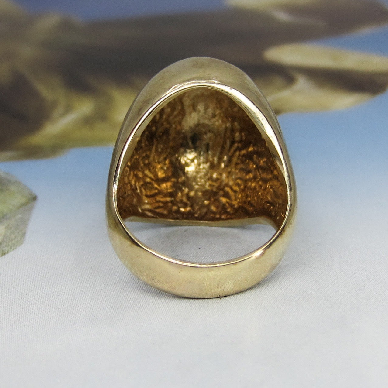 Awesome Vintage Dome Ring 14k c. 1990