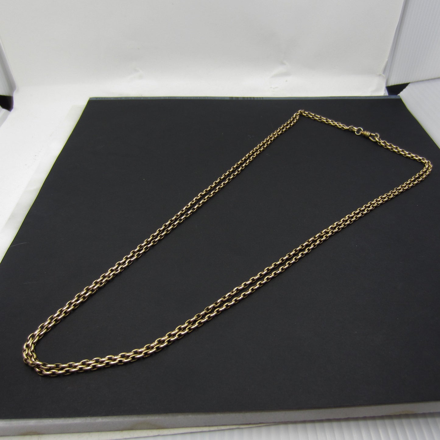 SOLD-Victorian Long Guard Chain 14k c. 1880