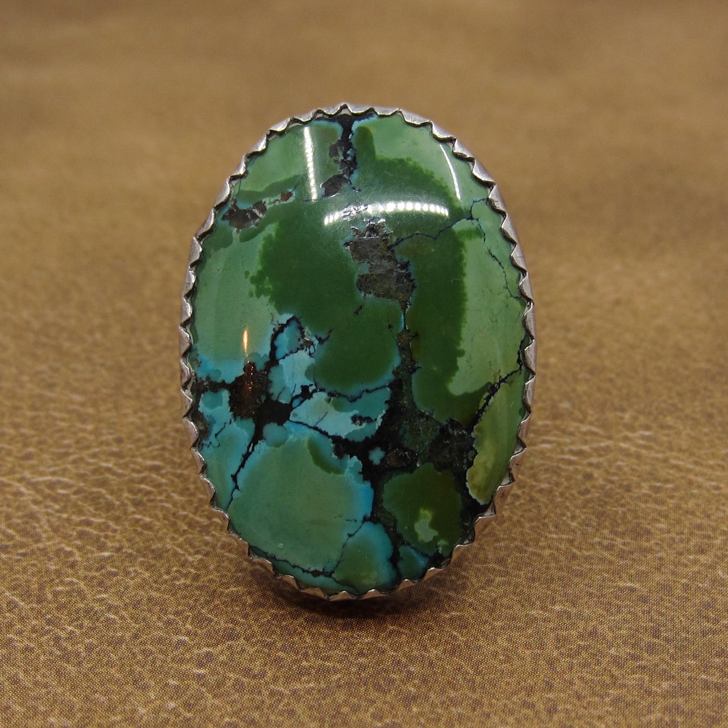 Incredible Huge Turquoise Ring Sterling, John Renner c. 1980