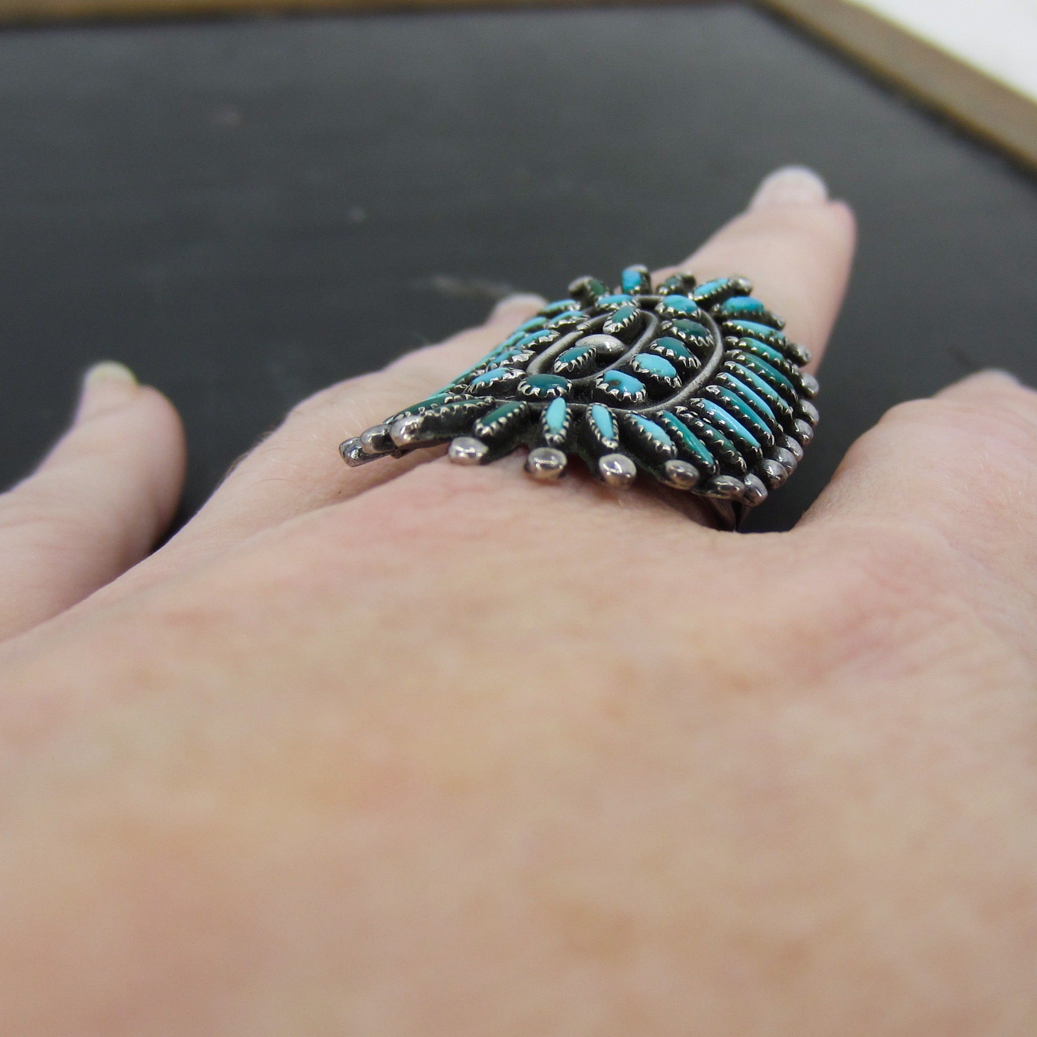 Vintage zuni store turquoise rings