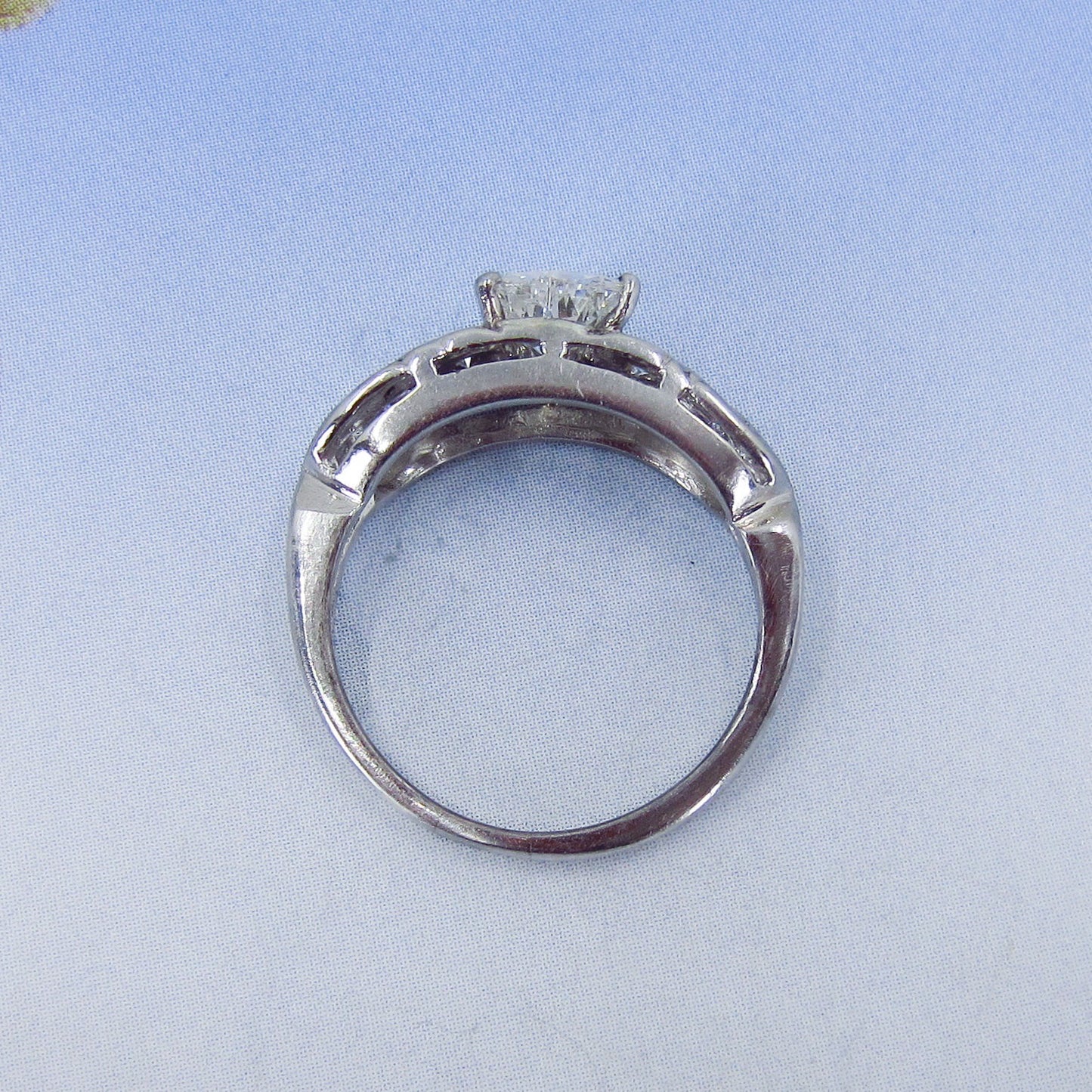 SOLD- Art Deco Heart Cut Diamond Engagement Ring Platinum c. 1940