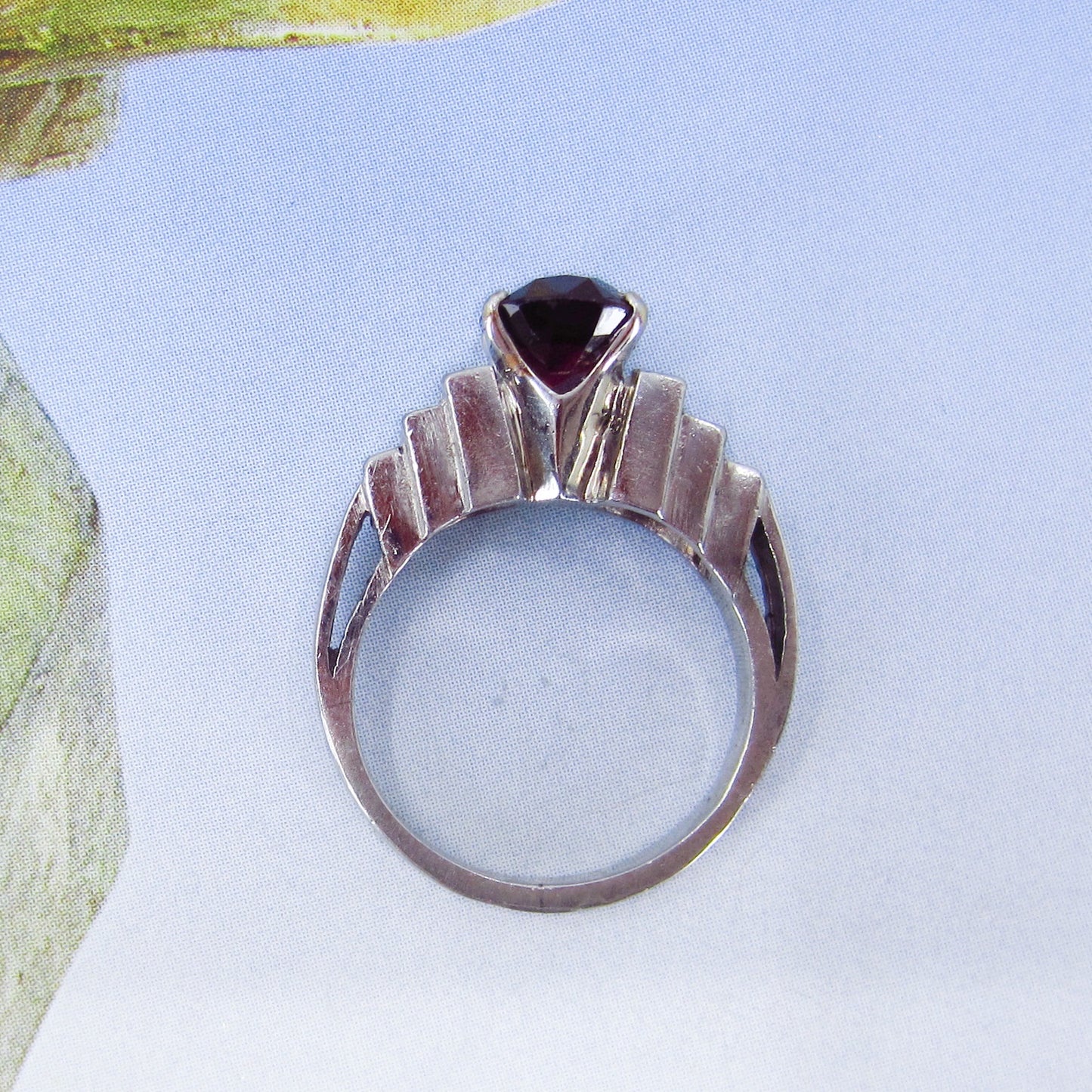 Mid-Century Ruby and Diamond Ring Platinum/18k c. 1950