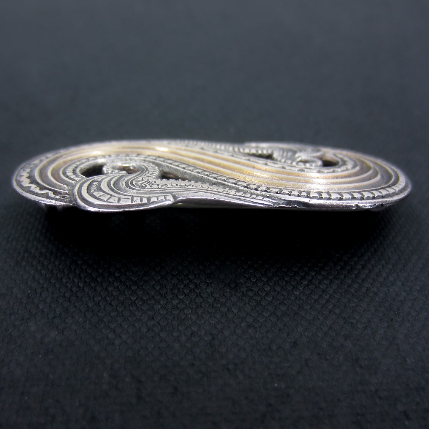 SOLD--Arts & Crafts Dragestil Brooch 850 Silver, Henrik Moller, Norway c. 1900