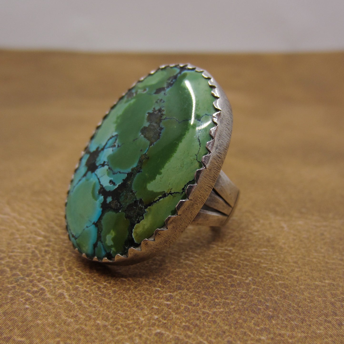 Incredible Huge Turquoise Ring Sterling, John Renner c. 1980