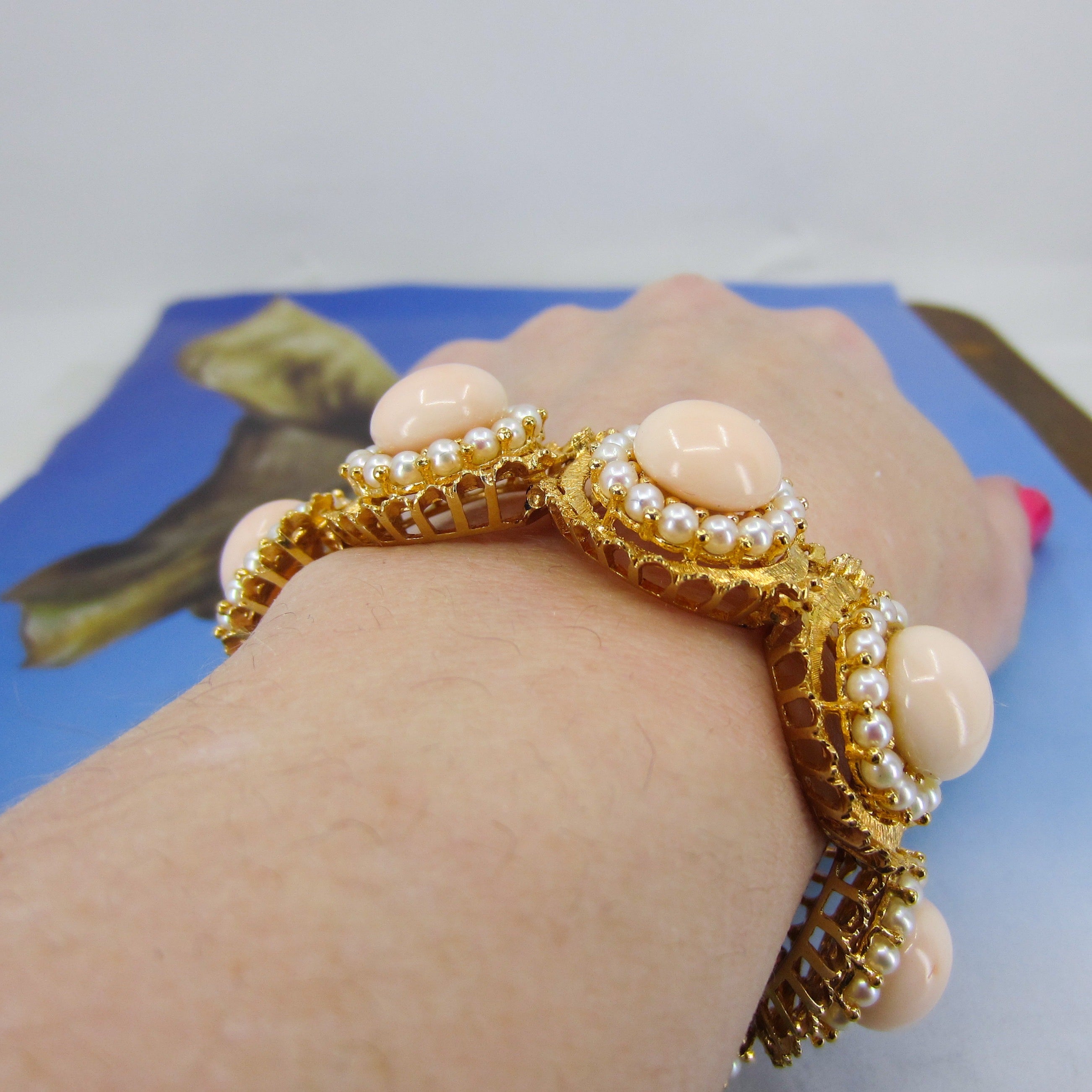 Buy Antique Four String Coral Bracelet With Coral Cameo in 18K Gold  Closure, 1850s Online in India - Etsy