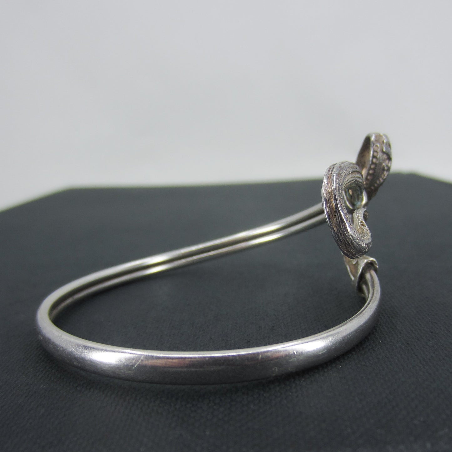 SOLD--Vintage Snake Bangle Sterling Silver c. 1970