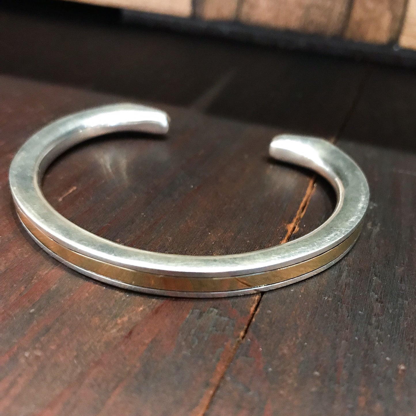 SOLD-Vintage Cartier Cuff Bracelet 18k/Sterling