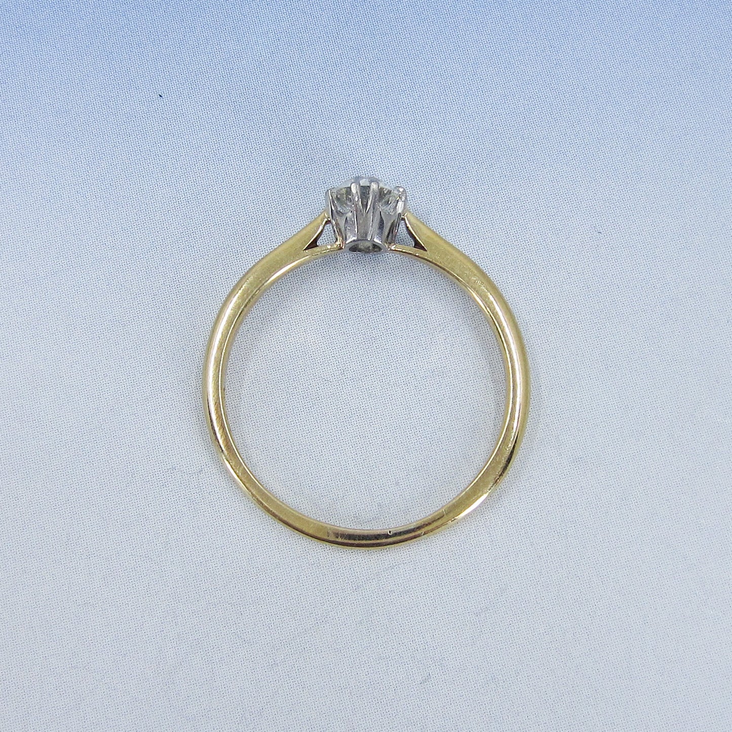 SOLD--Edwardian Old European .53ct Diamond Engagement Ring Plat/18k c. 1910