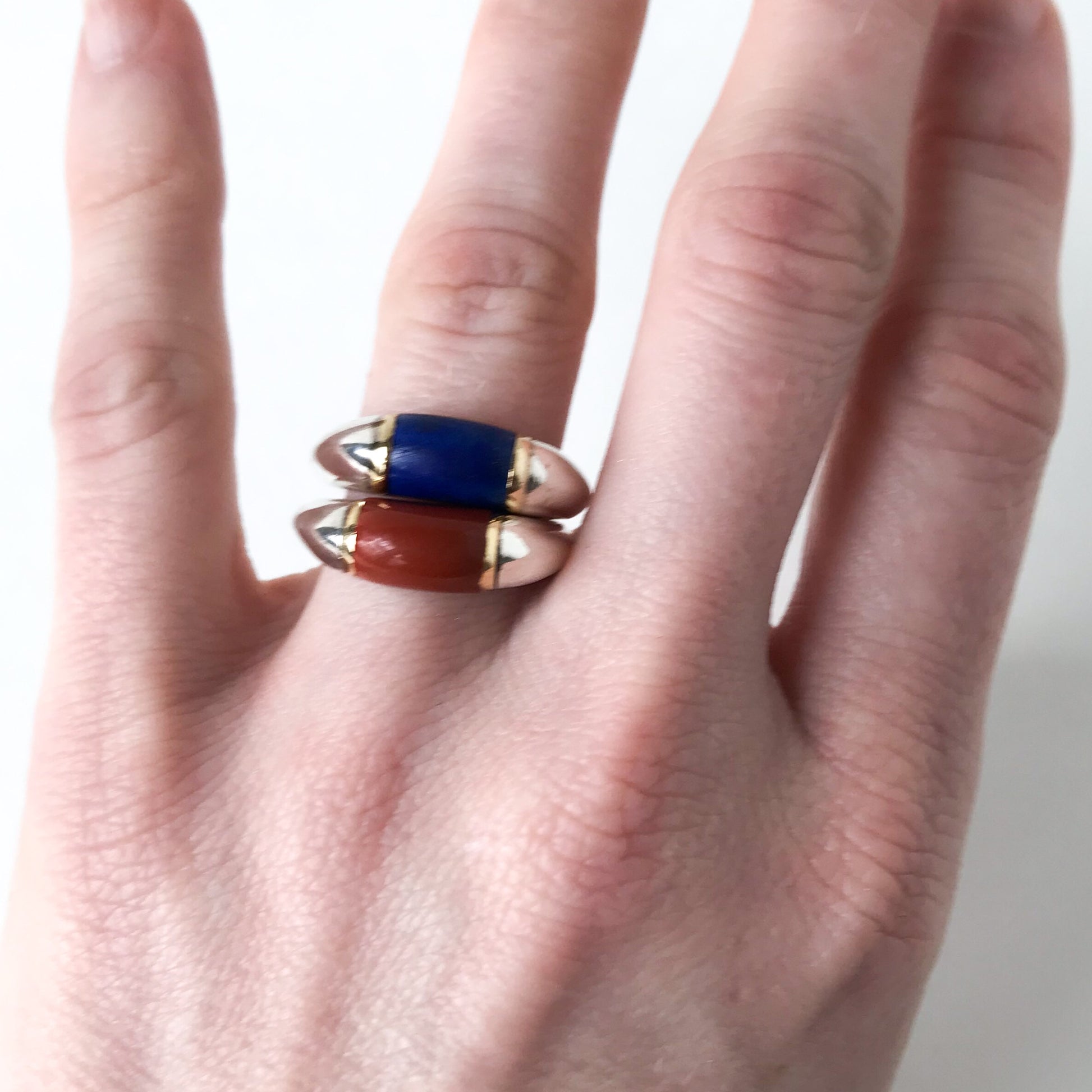 Lapis Lazuli Gemstone Ring, Gemstone Stacking Rings