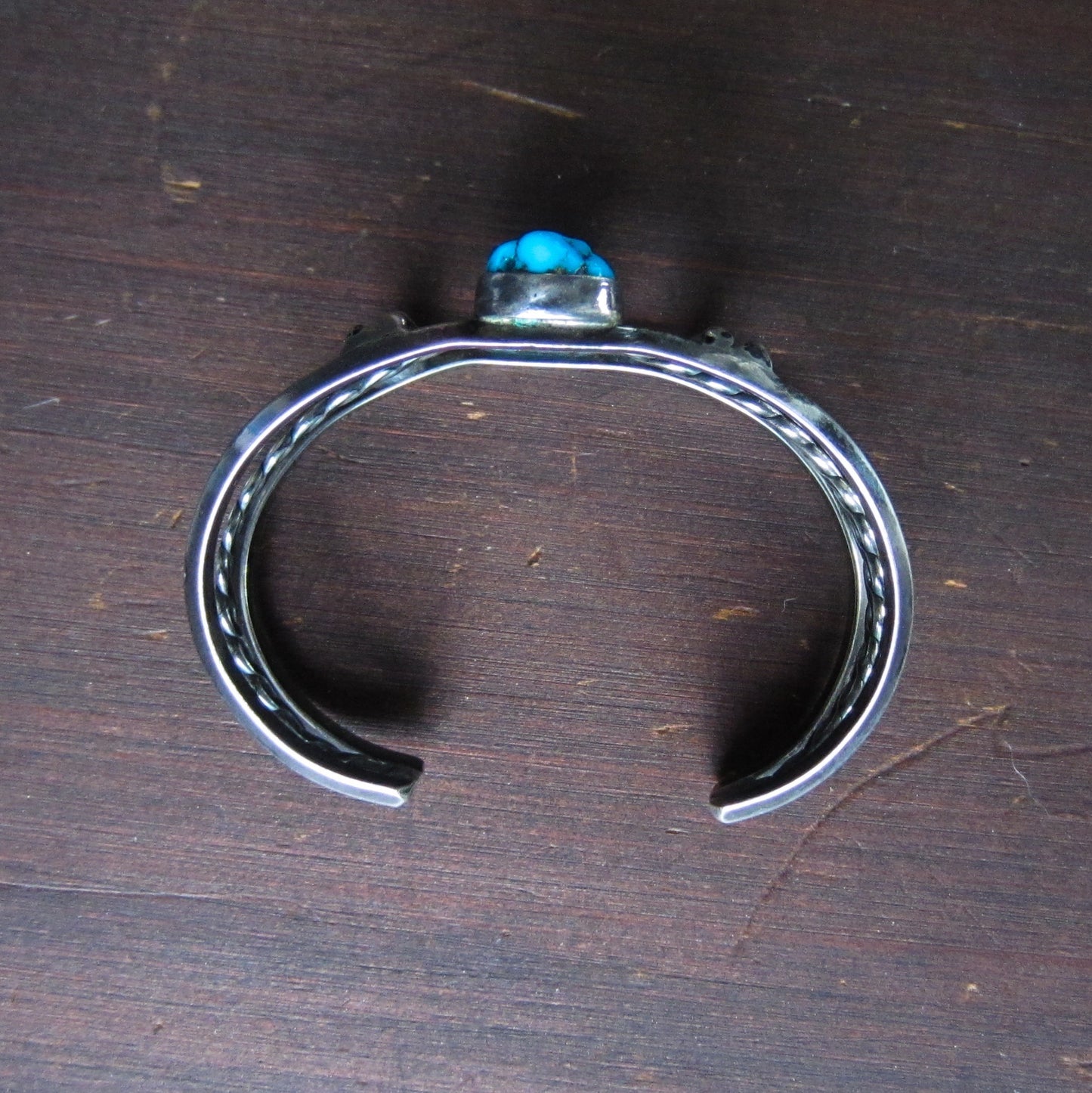 Vintage Navajo Turquoise Cuff Sterling c. 1970