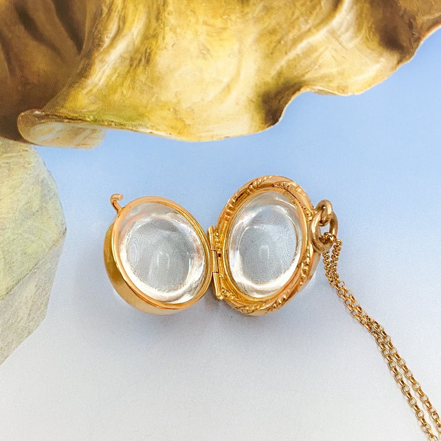 SOLD Victorian Rock Crystal Pools of Light Locket 15k c. 1890