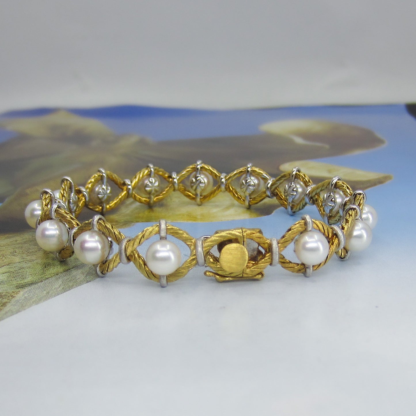 Estate Buccellati “Rete Con Perle” Bracelet  18k