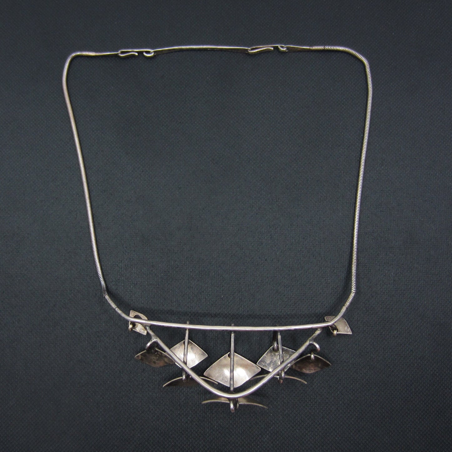 SOLD--Ruth Berridge Modernist Mobile Necklace Sterling c. 1960