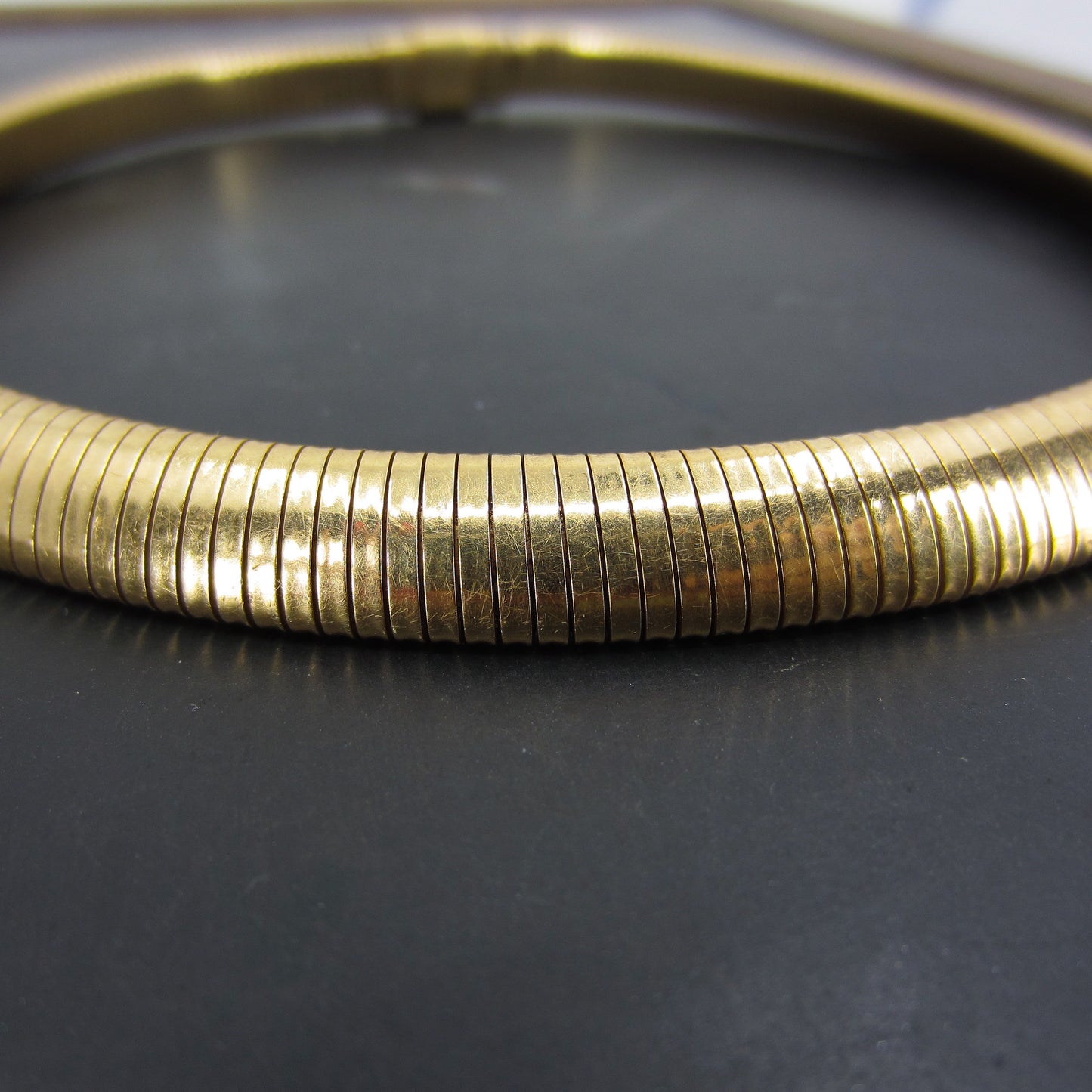 Mid-Century Tubogas Gas Pipe Necklace 14k c. 1940