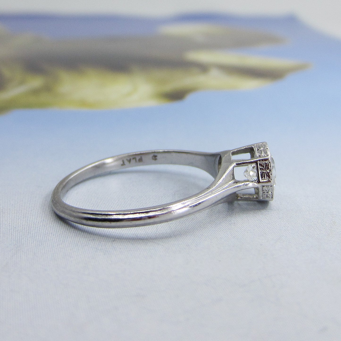 SOLD Art Deco Old European Diamond .60ct Engagement Ring Platinum c. 1930