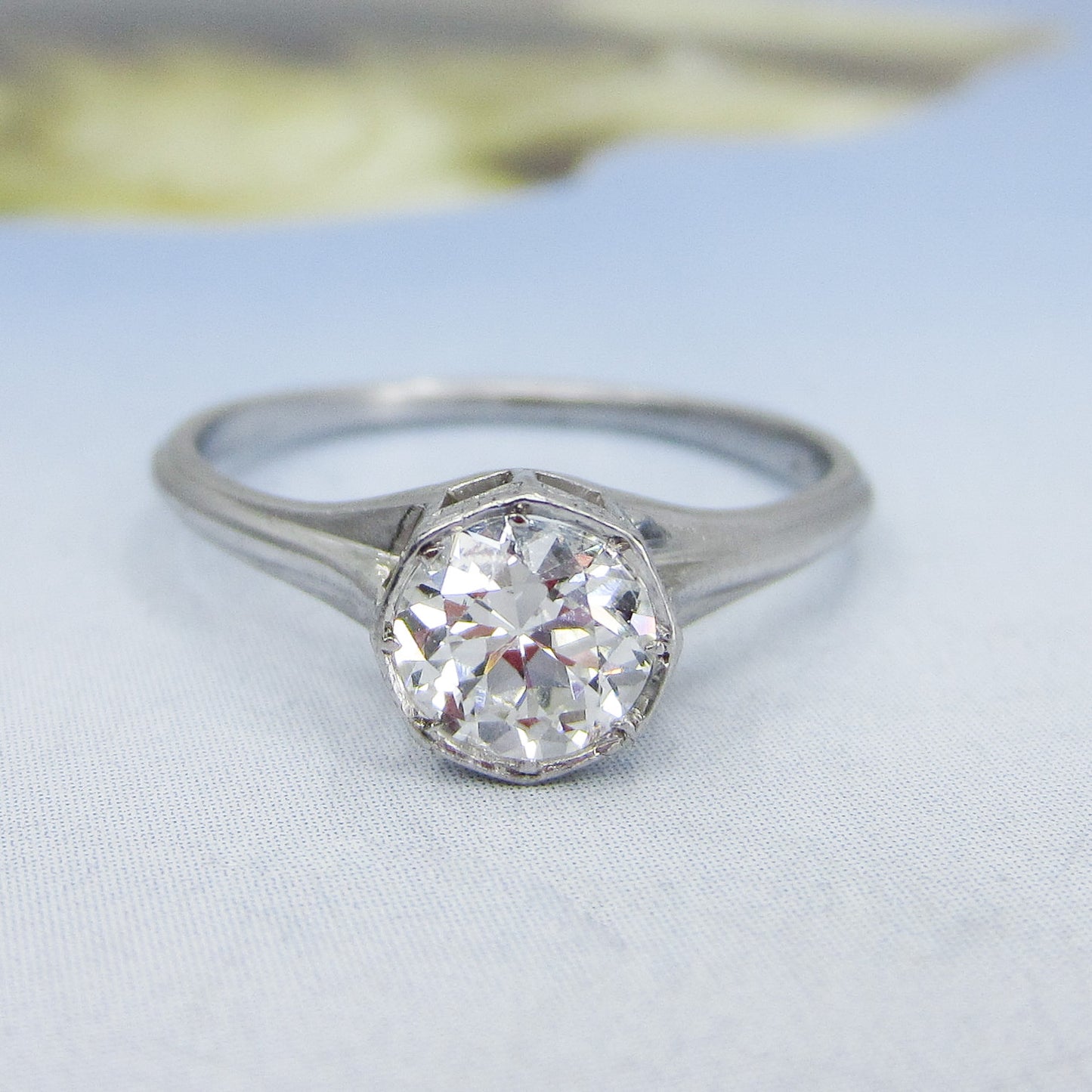 SOLD Art Deco Old European Diamond .60ct Engagement Ring Platinum c. 1930