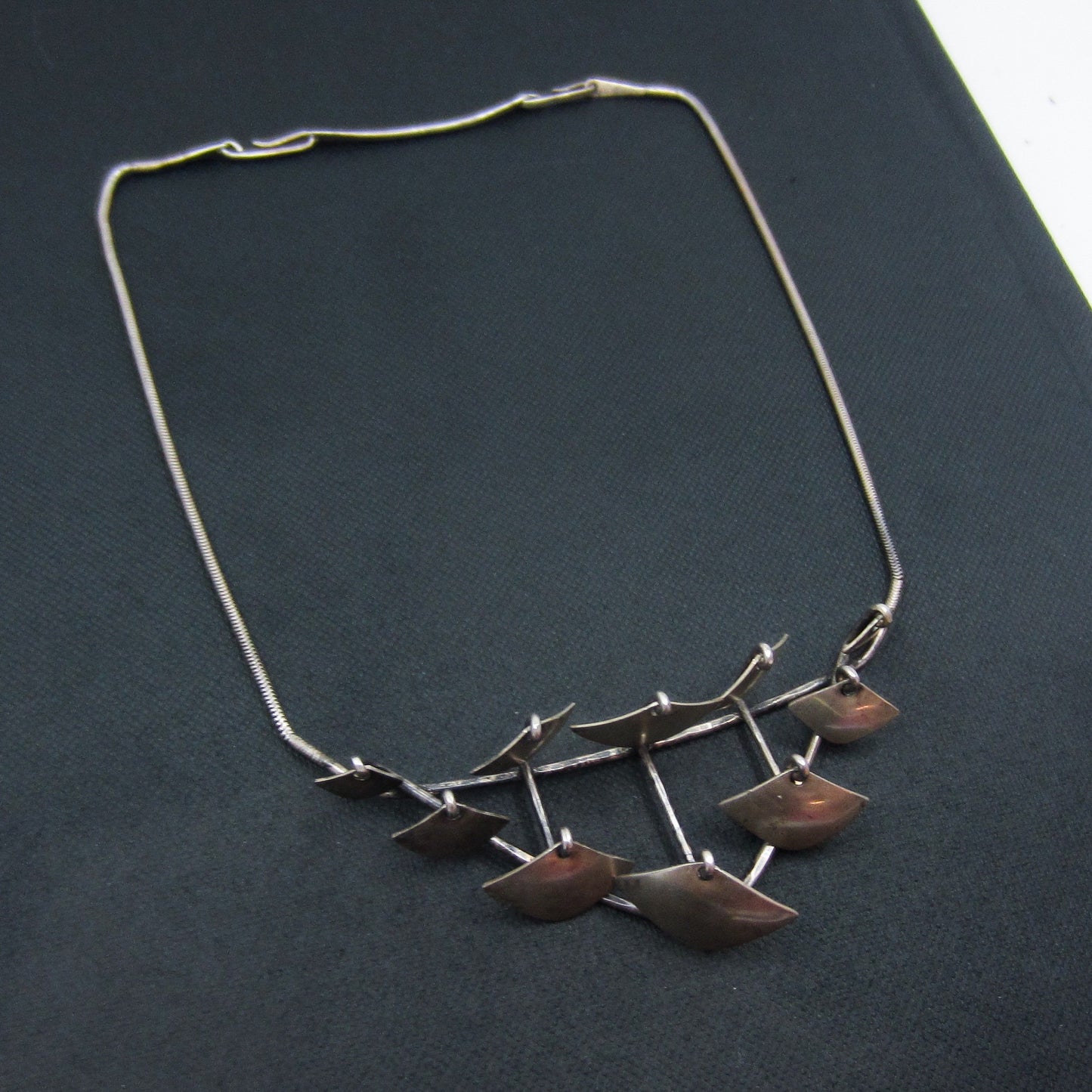 SOLD--Ruth Berridge Modernist Mobile Necklace Sterling c. 1960